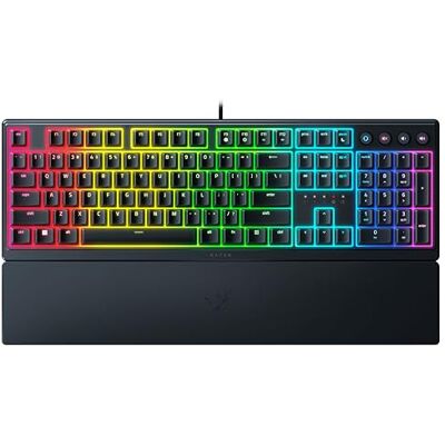 Razer Ornata V3 Gaming toetsenbord met plat mescha-membraan (hybride schakelaars met mecha-membraan, magnetische palmsteun soft-touch) QWERTY US lay-out zwart Razer Ornata V3 Gaming toetsenbord met plat mescha-membraan (hybride schakelaars met mecha-membraan, magnetische palmsteun soft-touch) QWERTY US lay-out zwart