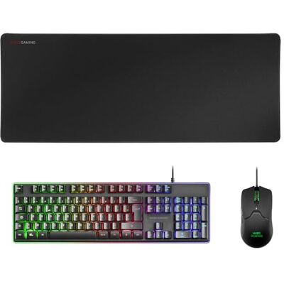 Mars Gaming MARSGAMING MCPXBFR, H-Mech FRGB, ultralichte muis 10.000 DPI en XXL muismat, zwart, Franse taal Mars Gaming MARSGAMING MCPXBFR, H-Mech FRGB, ultralichte muis 10.000 DPI en XXL muismat, zwart, Franse taal