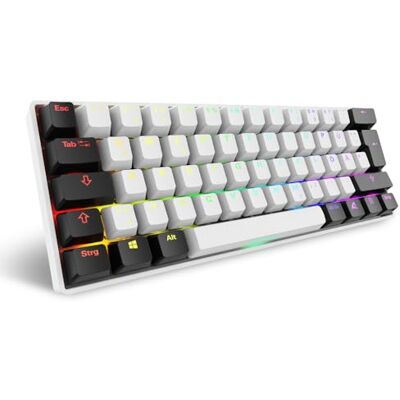 Sharkoon Skiller SGK50 S4 Gen2 wit Gateron Geel 60% Duitse lay-out Sharkoon Skiller SGK50 S4 Gen2 wit Gateron Geel 60% Duitse lay-out