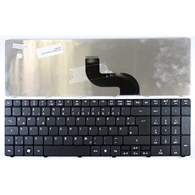 Power4Laptops Keyboards4Laptops Duitse druk, zwart, vervangend toetsenbord, compatibel met Acer Aspire 5738-644G25MN Power4Laptops Keyboards4Laptops Duitse druk, zwart, vervangend toetsenbord, compatibel met Acer Aspire 5738-644G25MN