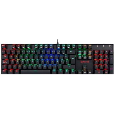 watiowave Mechanisch gamingtoetsenbord met rode schakelaars, RGB-achtergrondverlichting, Spaans design en zwarte kleur, ideaal voor games en snel schrijven. watiowave Mechanisch gamingtoetsenbord met rode schakelaars, RGB-achtergrondverlichting, Spaans design en zwarte kleur, ideaal voor games en snel schrijven.