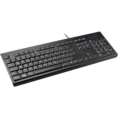 Kensington KB100 EQ QWERTZ-toetsenbord, bekabeld, compatibel met Windows en Mac OS, slank design, spatwaterdicht, behuizing en toetsen, 60% gerecycled materiaal (K63727DE) Kensington KB100 EQ QWERTZ-toetsenbord, bekabeld, compatibel met Windows en Mac OS, slank design, spatwaterdicht, behuizing en toetsen, 60% gerecycled materiaal (K63727DE)