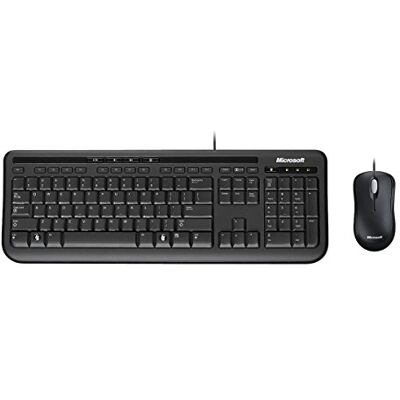 Microsoft Wired Desktop 600 toetsenbord en muis set, bedraad, compatibel met Windows en MacOS (Frans AZERTY-toetsenbord) zwart (APB-00007) Microsoft Wired Desktop 600 toetsenbord en muis set, bedraad, compatibel met Windows en MacOS (Frans AZERTY-toetsenbord) zwart (APB-00007)
