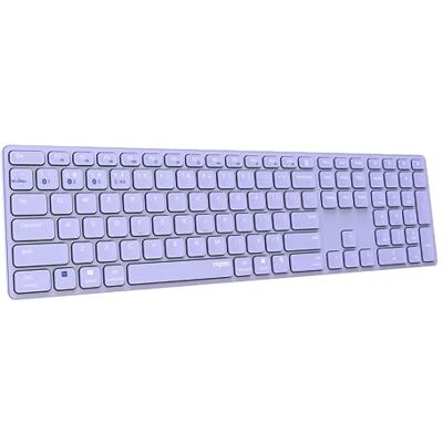 Rapoo E9800M multimodaal draadloos toetsenbord, (ultradun toetsenbord, snelle toetsen, oplaadbare batterij, compatibel met Windows en Mac) Paars Rapoo E9800M multimodaal draadloos toetsenbord, (ultradun toetsenbord, snelle toetsen, oplaadbare batterij, compatibel met Windows en Mac) Paars