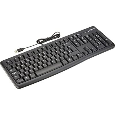 Logitech K120 bekabeld toetsenbord voor Windows, QWERTY toetsenbord, zwart Logitech K120 bekabeld toetsenbord voor Windows, QWERTY toetsenbord, zwart