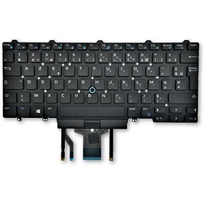 Dell Frans Azerty-toetsenbord met achtergrondverlichting voor laptops: Latitude 5490 Latitude 5491 Latitude 5495 Latitude 7480 Latitude 7490: C5YKV Dell Frans Azerty-toetsenbord met achtergrondverlichting voor laptops: Latitude 5490 Latitude 5491 Latitude 5495 Latitude 7480 Latitude 7490: C5YKV