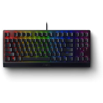 Razer BlackWidow V3 Tenkeyless TKL mechanisch gamingtoetsenbord: gele mechanische schakelaars, lineair en stil, RGB-chroma verlichting, compacte vormfactor, programmeerbare macro's, Razer BlackWidow V3 Tenkeyless TKL mechanisch gamingtoetsenbord: gele mechanische schakelaars, lineair en stil, RGB-chroma verlichting, compacte vormfactor, programmeerbare macro's,