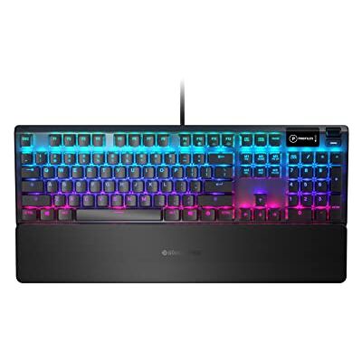 SteelSeries Apex 5 Hybride mechanisch gamingtoetsenbord Per-key RGB-verlichting OLED-smart display Amerikaanse (QWERTY) Layout SteelSeries Apex 5 Hybride mechanisch gamingtoetsenbord Per-key RGB-verlichting OLED-smart display Amerikaanse (QWERTY) Layout