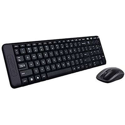 Logitech MK220 Combo draadloos toetsenbord en muis voor Windows, Portugees QWERTY-toetsenbord, zwart Logitech MK220 Combo draadloos toetsenbord en muis voor Windows, Portugees QWERTY-toetsenbord, zwart