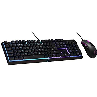 Cooler Master MS110 RGB toetsenbord en muis gaming combo – lineaire switches, anti-ghosting 26 toetsen, geïntegreerde besturingen, MS110 gamingmuis met 4 DPI-instellingen – QWERTZ DE Cooler Master MS110 RGB toetsenbord en muis gaming combo – lineaire switches, anti-ghosting 26 toetsen, geïntegreerde besturingen, MS110 gamingmuis met 4 DPI-instellingen – QWERTZ DE