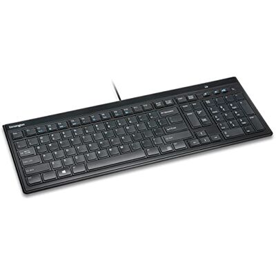 Kensington 948067 Advance Fit Slank en stil toetsenbord met normale kabel, multimedia-toetsen voor volumeregeling en plug & play-functie, compatibel met Windows en Mac, Kensington 948067 Advance Fit Slank en stil toetsenbord met normale kabel, multimedia-toetsen voor volumeregeling en plug & play-functie, compatibel met Windows en Mac,