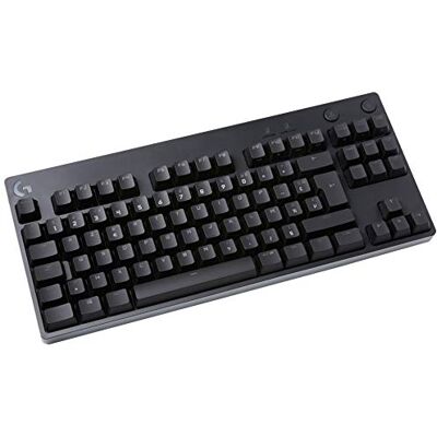 Logitech Pro TKL Tenkeyless mechanisch gamingtoetsenbord, draagbaar ontwerp zonder cijferblok, afneembare micro-USB-kabel, achtergrondverlichting, LightSYNC RGB, Frans AZERTY zwart Logitech Pro TKL Tenkeyless mechanisch gamingtoetsenbord, draagbaar ontwerp zonder cijferblok, afneembare micro-USB-kabel, achtergrondverlichting, LightSYNC RGB, Frans AZERTY zwart