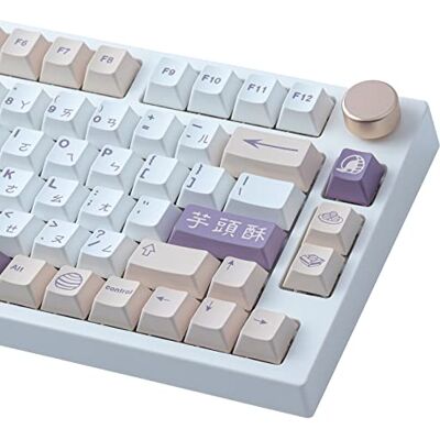 Generic Toetsen met 142 toetsen, PBT Cherry Profiel Japanse toetsen Sublimatie Taro Crisp Gepersonaliseerde toetsen voor Gateron Kailh Cherry MX ANSI lay-out mechanisch toetsenbord Generic Toetsen met 142 toetsen, PBT Cherry Profiel Japanse toetsen Sublimatie Taro Crisp Gepersonaliseerde toetsen voor Gateron Kailh Cherry MX ANSI lay-out mechanisch toetsenbord
