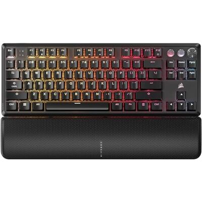 Corsair K70 PRO TKL RGB mechanisch gamingtoetsenbord, bekabeld, met verstelbare schakelaars, MGX Hyperdrive, SOCD en Rapid Trigger, ABS Double-Shot, 8000Hz, QWERTY NA zwart Corsair K70 PRO TKL RGB mechanisch gamingtoetsenbord, bekabeld, met verstelbare schakelaars, MGX Hyperdrive, SOCD en Rapid Trigger, ABS Double-Shot, 8000Hz, QWERTY NA zwart