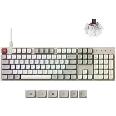 Keychron C2 Pro bekabeld mechanisch toetsenbord met 8K Hz polling-snelheid, gepersonaliseerde RGB-achtergrondverlichting, Hot Swappable, niet-glanzende PBT-toetsen, compatibel met Mac, Windows, Linux Keychron C2 Pro bekabeld mechanisch toetsenbord met 8K Hz polling-snelheid, gepersonaliseerde RGB-achtergrondverlichting, Hot Swappable, niet-glanzende PBT-toetsen, compatibel met Mac, Windows, Linux