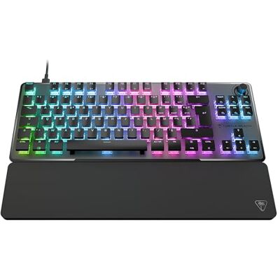 Turtle Beach Vulcan II TKL Pro mechanisch gamingtoetsenbord, magnetisch, RGB-toetsenbord, analoge Hall-schakelaar, mediatoetsen, polssteun, afdekplaat van aluminium Turtle Beach Vulcan II TKL Pro mechanisch gamingtoetsenbord, magnetisch, RGB-toetsenbord, analoge Hall-schakelaar, mediatoetsen, polssteun, afdekplaat van aluminium