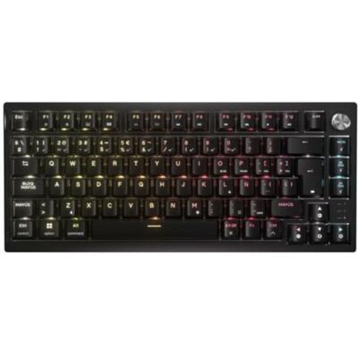 Corsair K65 Plus Wireless 75% RGB hot-swappable mechanisch gaming toetsenbord MLX Fusion voorgesmeerde touch-schakelaars PBT keycaps QWERTY ES zwart Corsair K65 Plus Wireless 75% RGB hot-swappable mechanisch gaming toetsenbord MLX Fusion voorgesmeerde touch-schakelaars PBT keycaps QWERTY ES zwart
