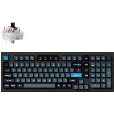 Keychron Q5 Pro QMK/VIA Draadloos mechanisch toetsenbord, 96% lay-out, programmeerbare knop volledig van aluminium, dubbele afdichting, bruine K Pro Switch Hot Swappable voor Mac, Windows, Linux Keychron Q5 Pro QMK/VIA Draadloos mechanisch toetsenbord, 96% lay-out, programmeerbare knop volledig van aluminium, dubbele afdichting, bruine K Pro Switch Hot Swappable voor Mac, Windows, Linux