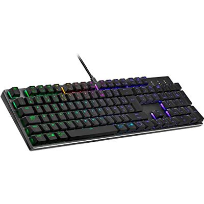 Cooler Master SK652 Mechanisch toetsenbord AZERTY FR, standaardformaat, zwevende toetsen met laag profiel, rode schakelaars, RGB-achtergrondverlichting per toets, bedraad (USB Type-A), compatibel met pc en MacOS metaalgrijs Cooler Master SK652 Mechanisch toetsenbord AZERTY FR, standaardformaat, zwevende toetsen met laag profiel, rode schakelaars, RGB-achtergrondverlichting per toets, bedraad (USB Type-A), compatibel met pc en MacOS metaalgrijs