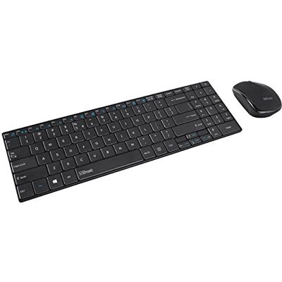 Trust 18800 Gusy Ultra Thin draadloos toetsenbord (Duits, 13 multimedia-toetsen) met draadloze muis Trust 18800 Gusy Ultra Thin draadloos toetsenbord (Duits, 13 multimedia-toetsen) met draadloze muis