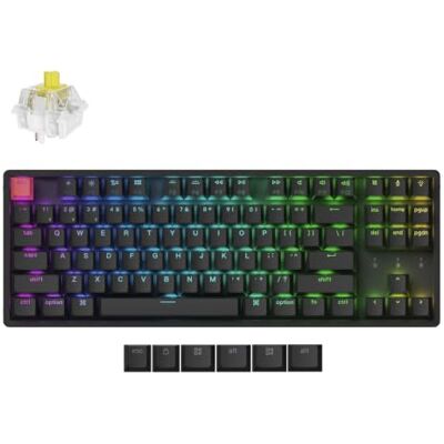 Keychron K8 versie 2 mechanisch toetsenbord, draadloos, Bluetooth/USB-C, RGB-led, QMK/VIA, Hot Swap, programmeerbaar, PBT toetsen, voor Mac Windows, Super Banana Switch Keychron K8 versie 2 mechanisch toetsenbord, draadloos, Bluetooth/USB-C, RGB-led, QMK/VIA, Hot Swap, programmeerbaar, PBT toetsen, voor Mac Windows, Super Banana Switch