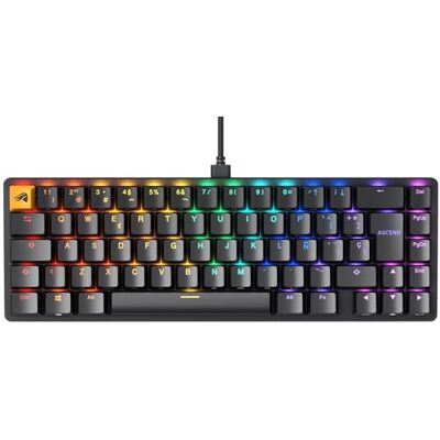 GLORIOUS Gaming GMMK 2 Compact (65%), mechanisch gamingtoetsenbord, compact TKL (65%), aluminium frame, doubleshot keycaps, Fox-schakelaars, RGB, Spaanse QWERTY-lay-out, zwart GLORIOUS Gaming GMMK 2 Compact (65%), mechanisch gamingtoetsenbord, compact TKL (65%), aluminium frame, doubleshot keycaps, Fox-schakelaars, RGB, Spaanse QWERTY-lay-out, zwart
