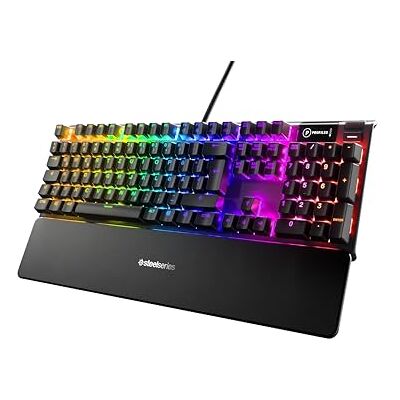 SteelSeries Apex 7 mechanisch gamingtoetsenbord, OLED Smart Display, rode schakelaars, Duitse qwertz-lay-out SteelSeries Apex 7 mechanisch gamingtoetsenbord, OLED Smart Display, rode schakelaars, Duitse qwertz-lay-out