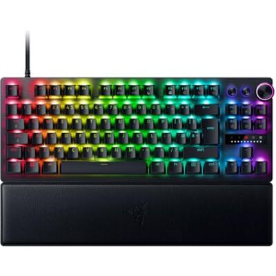 Razer Huntsman V3 Pro Tenkeyless optisch TKL analoog gamingtoetsenbord Snap Tap Snelle activering Geïntegreerde instellingen Multi-wijzerplaat en speciale bedieningsknoppen QWERTY UK Razer Huntsman V3 Pro Tenkeyless optisch TKL analoog gamingtoetsenbord Snap Tap Snelle activering Geïntegreerde instellingen Multi-wijzerplaat en speciale bedieningsknoppen QWERTY UK