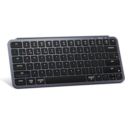 Keychron B1 Pro Draadloos toetsenbord, ultraplat met ZMK-aanpassing, QWERTY US ANSI, 3 Bluetooth-modi/2,4 GHz/425 g kabel, licht met 1200 uur batterijduur voor Mac/Windows, grijs Keychron B1 Pro Draadloos toetsenbord, ultraplat met ZMK-aanpassing, QWERTY US ANSI, 3 Bluetooth-modi/2,4 GHz/425 g kabel, licht met 1200 uur batterijduur voor Mac/Windows, grijs