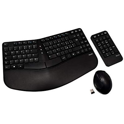 V7 Ergonomic Keyboard Mouse Combo Wireless W/KEYPAD Italiaans IT I IT V7 Ergonomic Keyboard Mouse Combo Wireless W/KEYPAD Italiaans IT I IT