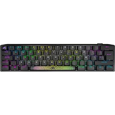 Corsair K70 Pro Mini Wireless RGB 60% mechanisch gamingtoetsenbord – verwisselbare Cherry MX RED-schakelaars – PBT double-shot – compatibel met iCUE – PC, Mac, PS5, PS4, Xbox – QWERTY ES – zwart Corsair K70 Pro Mini Wireless RGB 60% mechanisch gamingtoetsenbord – verwisselbare Cherry MX RED-schakelaars – PBT double-shot – compatibel met iCUE – PC, Mac, PS5, PS4, Xbox – QWERTY ES – zwart