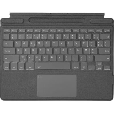 Rii Frans toetsenbord, compatibel met Microsoft Surface Pro 8/Pro 9/Pro X, draagbaar, ultradun, draadloos, bluetooth, met touchpad, 7 kleuren met achtergrondverlichting (Microsoft Surface Pro 8/9/X) Rii Frans toetsenbord, compatibel met Microsoft Surface Pro 8/Pro 9/Pro X, draagbaar, ultradun, draadloos, bluetooth, met touchpad, 7 kleuren met achtergrondverlichting (Microsoft Surface Pro 8/9/X)
