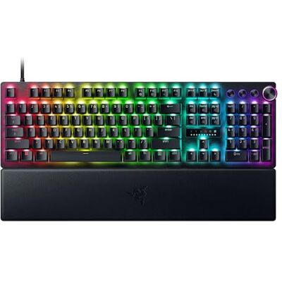 Razer Huntsman V3 Pro, (analoge schakelaars), optisch gamingtoetsenbord, Snap Tap & Quick Release (analoge schakelaars verstelbaar van 0,1 tot 4,0 mm), toetsenbord-US QWERTY, zwart Razer Huntsman V3 Pro, (analoge schakelaars), optisch gamingtoetsenbord, Snap Tap & Quick Release (analoge schakelaars verstelbaar van 0,1 tot 4,0 mm), toetsenbord-US QWERTY, zwart