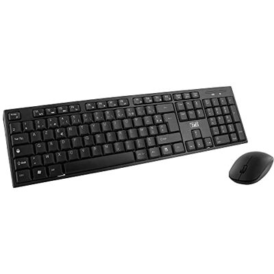 T'nB Classy Draadloos muistoetsenbord, stille klikken Frans AZERTY, compact toetsenbord, multimedia-sneltoetsen, hoge batterijduur, Windows/Linux, zwart T'nB Classy Draadloos muistoetsenbord, stille klikken Frans AZERTY, compact toetsenbord, multimedia-sneltoetsen, hoge batterijduur, Windows/Linux, zwart