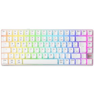 Xtrfy Cherry K33 Mem-chanical Compact draadloos gamingtoetsenbord, 75% formaat, multi-apparaat-toetsenbord, RGB-verlichting, IP54, stof- en spatwaterdicht, Duitse lay-out (QWERTZ), wit Xtrfy Cherry K33 Mem-chanical Compact draadloos gamingtoetsenbord, 75% formaat, multi-apparaat-toetsenbord, RGB-verlichting, IP54, stof- en spatwaterdicht, Duitse lay-out (QWERTZ), wit