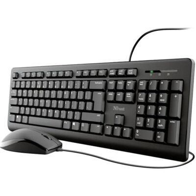 Trust Primo 23973 Muisset QWERTZ, Windows, zwart Trust Primo 23973 Muisset QWERTZ, Windows, zwart