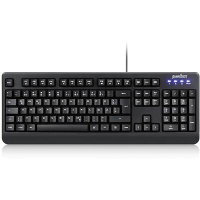 Perixx , 11363, PERIBOARD-517 AA8 waterdicht toetsenbord afwasbaar met cijferblok, IP65, volledig waterdicht, zwart, QWERTZ lay-out Perixx , 11363, PERIBOARD-517 AA8 waterdicht toetsenbord afwasbaar met cijferblok, IP65, volledig waterdicht, zwart, QWERTZ lay-out