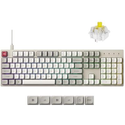 Keychron C2 Pro bekabeld mechanisch toetsenbord met 8K Hz polling-snelheid, gepersonaliseerde RGB-achtergrondverlichting, Hot Swappable, niet-glanzende PBT-toetsen, compatibel met Mac, Windows, Linux Keychron C2 Pro bekabeld mechanisch toetsenbord met 8K Hz polling-snelheid, gepersonaliseerde RGB-achtergrondverlichting, Hot Swappable, niet-glanzende PBT-toetsen, compatibel met Mac, Windows, Linux