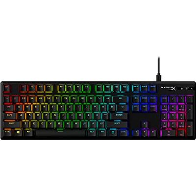 HyperX Alloy Origins PBT mechanisch gamingtoetsenbord, PBT RGB mechanische schakelaars, Compact, duurzame aluminium behuizing, verstelbare poten, personaliseerbaar met NAuthity software HyperX Alloy Origins PBT mechanisch gamingtoetsenbord, PBT RGB mechanische schakelaars, Compact, duurzame aluminium behuizing, verstelbare poten, personaliseerbaar met NAuthity software