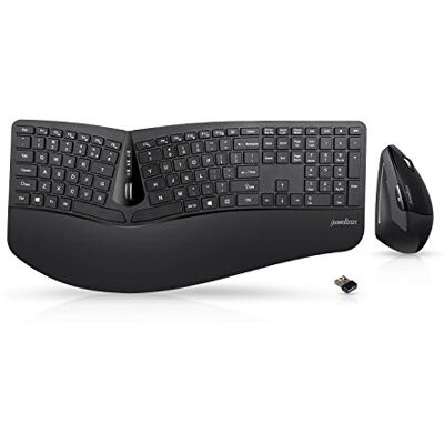 Perixx Periduo-605, draadloos ergonomisch toetsenbord en verticale muis, verstelbare handpalmsteun en membraan, toetsen met laag profiel, Amerikaanse Engelse lay-out Perixx Periduo-605, draadloos ergonomisch toetsenbord en verticale muis, verstelbare handpalmsteun en membraan, toetsen met laag profiel, Amerikaanse Engelse lay-out