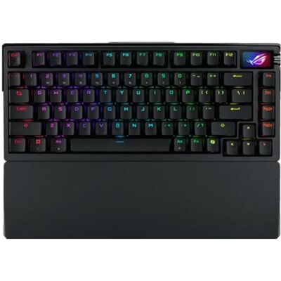 Asus ROG Azoth Extreme 75% gaming-toetsenbord, aluminium chassis, koolstofvezelplaat, verstelbare standaard, drielaagse demping, OLED-display, ROG NX Snow, PBT US QWERTY toetsenbord Asus ROG Azoth Extreme 75% gaming-toetsenbord, aluminium chassis, koolstofvezelplaat, verstelbare standaard, drielaagse demping, OLED-display, ROG NX Snow, PBT US QWERTY toetsenbord