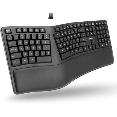 X9 Performance Ergonomisch draadloos toetsenbord Gesplitst toetsenbord met polssteun (natuurlijk en comfortabel langer typen) 110 toetsen Ergo draadloos toetsenbord voor laptop, pc X9 Performance Ergonomisch draadloos toetsenbord Gesplitst toetsenbord met polssteun (natuurlijk en comfortabel langer typen) 110 toetsen Ergo draadloos toetsenbord voor laptop, pc