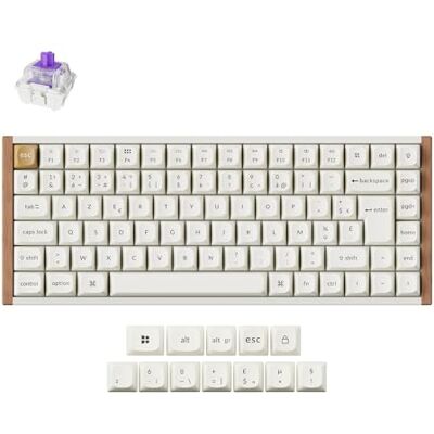 Keychron K2 HE Magnetisch toetsenbord AZERTY, 2,4 GHz/Bluetooth 5.2, RGB-achtergrondverlichting, hot-swap, programmeren met QMK/Via, 75% Frans gamingtoetsenbord, compatibel met Mac/Windows, speciale Keychron K2 HE Magnetisch toetsenbord AZERTY, 2,4 GHz/Bluetooth 5.2, RGB-achtergrondverlichting, hot-swap, programmeren met QMK/Via, 75% Frans gamingtoetsenbord, compatibel met Mac/Windows, speciale