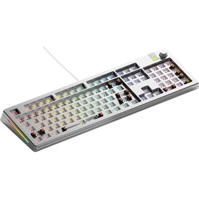 GLORIOUS Gaming GMMK 3 PRO Barebones: aangepaste toetsenbordset, wiel, aluminium behuizing en modulaire afdichtingen, 100% toetsenbord (hot swap), geluidsabsorberend schuim, aluminium schakelplaat, GLORIOUS Gaming GMMK 3 PRO Barebones: aangepaste toetsenbordset, wiel, aluminium behuizing en modulaire afdichtingen, 100% toetsenbord (hot swap), geluidsabsorberend schuim, aluminium schakelplaat,