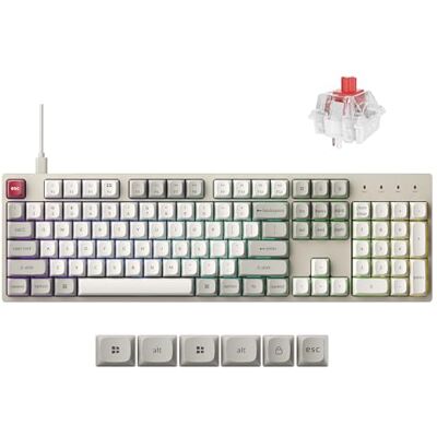Keychron C2 Pro bekabeld mechanisch toetsenbord met 8K Hz polling-snelheid, gepersonaliseerde RGB-achtergrondverlichting, Hot Swappable, niet-glanzende PBT-toetsen, compatibel met Mac, Windows, Linux Keychron C2 Pro bekabeld mechanisch toetsenbord met 8K Hz polling-snelheid, gepersonaliseerde RGB-achtergrondverlichting, Hot Swappable, niet-glanzende PBT-toetsen, compatibel met Mac, Windows, Linux