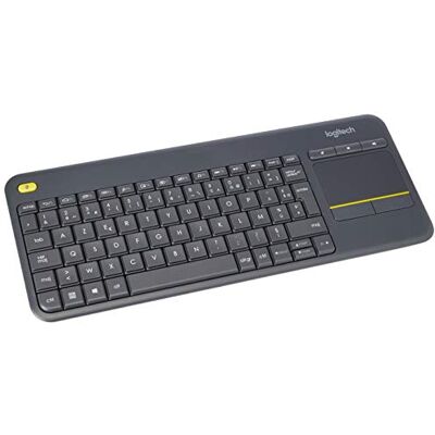 Logitech K400 Plus Draadloos Touch-TV-toetsenbord met mediabesturing en touchpad, Duits toetsenbord, QWERTZ zwart Pavé Tactile, Clavier Francais AZERTY Noir Logitech K400 Plus Draadloos Touch-TV-toetsenbord met mediabesturing en touchpad, Duits toetsenbord, QWERTZ zwart Pavé Tactile, Clavier Francais AZERTY Noir