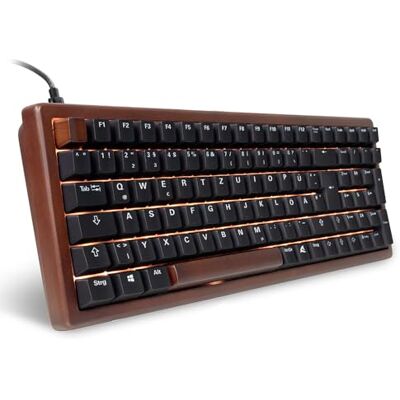 Sharkoon Skiller SGk50 S2 Wood, PBT, RGB Gaming Keyboard, 96% Duitse lay-out Sharkoon Skiller SGk50 S2 Wood, PBT, RGB Gaming Keyboard, 96% Duitse lay-out