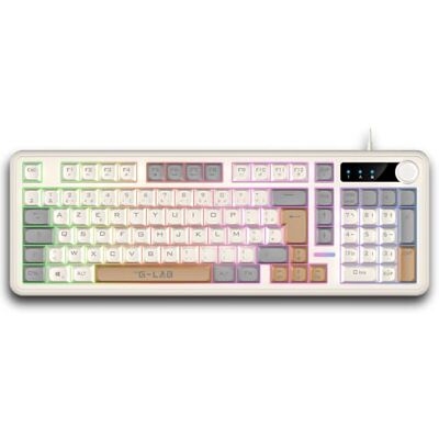 THE G-LAB Keyz Caesium EX 3C Gaming-toetsenbord, membraan, 98% RGB THE G-LAB Keyz Caesium EX 3C Gaming-toetsenbord, membraan, 98% RGB