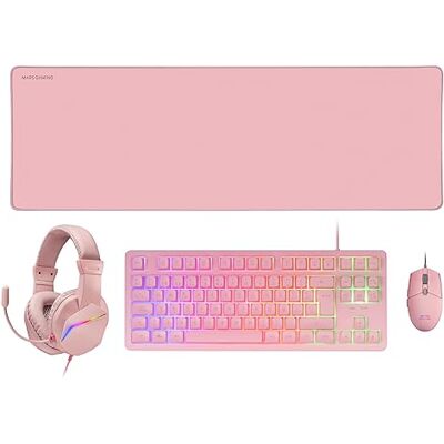 Mars Gaming Mcp-rgb3p Gaming Mouse Keyboard Headset Mouse Pad Spaans QWERTY Mars Gaming Mcp-rgb3p Gaming Mouse Keyboard Headset Mouse Pad Spaans QWERTY