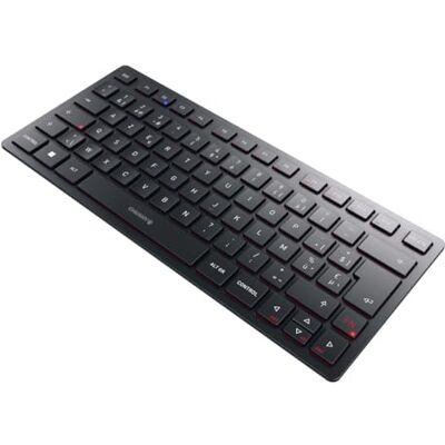 CHERRY KW 9200 MINI, compact toetsenbord voor meerdere apparaten tot 4 apparaten, Spaanse lay-out (QWERTY), Bluetooth, 2,4 GHz of bekabeld, oplaadbaar, zwart CHERRY KW 9200 MINI, compact toetsenbord voor meerdere apparaten tot 4 apparaten, Spaanse lay-out (QWERTY), Bluetooth, 2,4 GHz of bekabeld, oplaadbaar, zwart